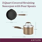 Anolon Advanced Home Hard Anodized Nonstick Sauce Pan/Saucepan - Image 2