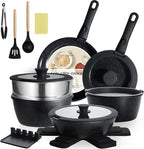 BECIGAR Nonstick Ceramic Cookware Set 21PCS by BecigarCookware