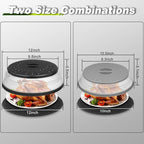 12" Microwave food Cover & Mat, Large Vented Collapsible Splatter Guard dish - Image 2