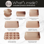 Baking Pans Set 8-Piece Bakeware Sets, Baking Sets - Image 7