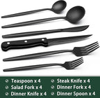 EWFEN 24-Piece Black Silverware Set - Image 2