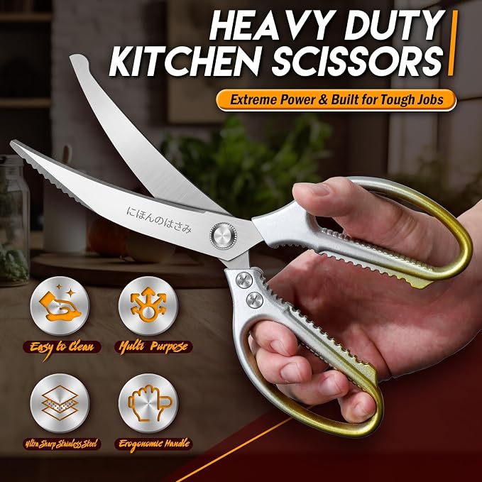 TIJERAS Kitchen Scissors Set Gold - Image 3