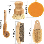 ECO Friendly Kitchen Cleaning Set, Wood & Bamboo Brushes - Image 7