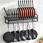 Housolution Pan Rack Wall Mounted, 24.8" Vertical Lid Organizer by Housolution