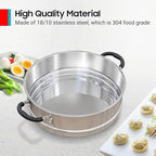 Sunhouse – 18/10 Stainless Steel Steamer Insert Pans Stainless Steel Stackable - Image 3