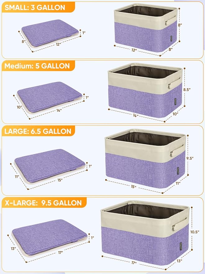 BALEINE 4 Pack Fabric Closet Storage Bins - Image 2