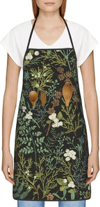 Botanical Print Floral Oven Mitts Pot Holders Farmhouse Cooking Apron Set of 5 - Image 6