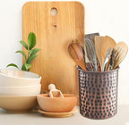 Monarch Abode Kitchen Utensil Holder – Hand Hammered Metal Antique Copper - Image 4