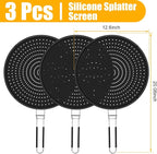 Tioncy 3 Pcs Silicone Splatter Screen - Image 5