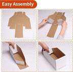 ZBEIVAN Cardboard Storage Bins Boxes 35 Packs 12x3x4.5 Inches, Easy Assembly - Image 3