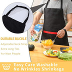 Tosewever 2 Pack Adjustable Bib Apron - Image 3