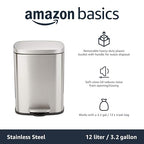 Amazon Basics Smudge Resistant Small Rectangular Step Pedal Trash Can - Image 5