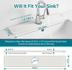Stone Faucet Mat for Kitchen Sink-Diatomite Drying Stone Mat& Sink Protector - Image 2