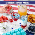 Webake Star Ice Cube Tray with Lid, 2 Packs Silicone Star Ice Molds - Image 3