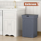 Function Home Trash Can Cabinet, 13 Gallon Kitchen Garbage Can, Wood Recycling - Image 3