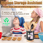 Kitchen Utensil Holder Tableware Storage Bucket, Spoon Chopsticks Fork Drain - Image 6