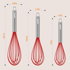 NileHome Whisk Commercial Stainless Steel wisk & Silicone Non-Stick Coated - Image 2