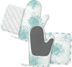 Oven Mitts and Pot Holders Dahlia Flower Pastel Vintage Silicone Kitchen - Image 2