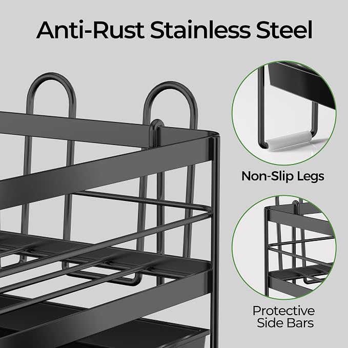 Large Dish Drying Rack, Expandable Dish Rack, Stainless Steel Dish Racks - Image 5