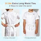Kids Apron and Chef Hat Set, 24 Pieces Boys Girls Kids Apron - Image 3