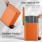 TIPGO Small Bathroom Trash Can - Image 3
