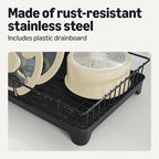 Amazon Basics Stainless Steel Dish Drying Rack, 15.2 x 11.6 x 4 in. - Image 3