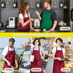 ROTANET Stripe Stretch Apron for Men Women Chef Big and Tall Large Striped - Image 6