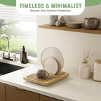 NIUM Stone Drying Mat for Kitchen Counter & Bamboo Rack - Image 6