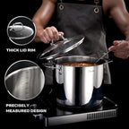 Ciwete 11-Piece Stainless Steel Pots and Pans Set Non Stick, Tri-Ply Stainless - Image 7
