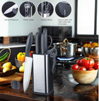 RAXCO 10-Piece Kitchen Knife Set | Stainless Steel Holder | Compact Design - Image 5