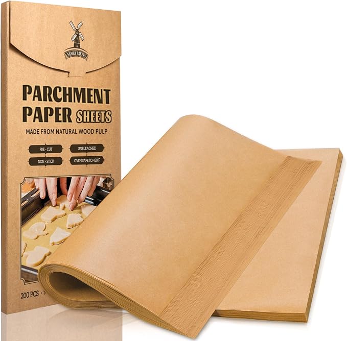 Hiware 200 PCS Parchment Paper Baking Sheets 9x13 IN, Precut Non-Stick by HIWARE