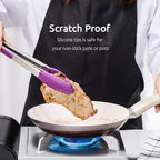 U-Taste Kitchen Tongs, 7/9/12 inches Cooking Tongs, - Image 7