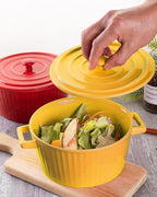 WHJY Yellow Colorful Ceramic Casserole Dish - Image 7