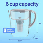 Brita Small 6 Cup Water Filter Pitcher, 1 BritaPlus Filter, Stone Blue - Image 11