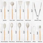 19 PCS Kitchen Cooking Utensils Set, 11 Pieces Silicone Cooking Utensils Set 6 - Image 2