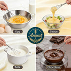Anaeat Small Wire Whisk Set of 2, Portable Stainless Steel Kitchen Tiny Whisk & - Image 4