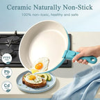 GIPP 5pcs Pots and Pans Set Non Stick, Nonstick Cookware Set Detachable Handle - Image 4