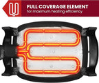 Elite Gourmet EG-6203# Extra Deep 16"x13" Non-Stick Electric Skillet - Image 8