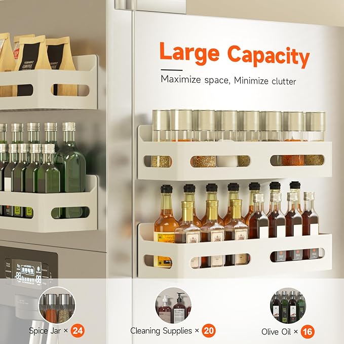 Sevenblue 6 Pack Strong Magnetic Spice Rack - Image 4