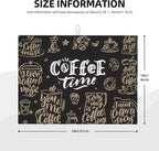 Coffee Time Dish Drying Mat 18x24 Inch, Microfiber Absorbent Fast Dry Mat Large - Image 2