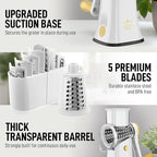 Zulay Kitchen Rotary Cheese Grater 5 Blade Cheese Shredder - Image 7