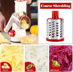 Ourokhome Rotary Cheese Grater Hand Crank, Kitchen Shredder Speed Mandolin - Image 5