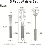 3 Packs Stainless Steel Whisk Set-Whisks - Image 8