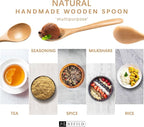 2 PCS Wooden Spoons for Honey, 6.7 inch Small Wooden Spoons - Image 5