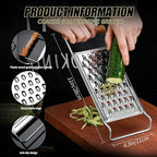 2 Pack Cheese Grater Handheld, Stainless Steel Zester Set of 2, Kitchen Flat - Image 4