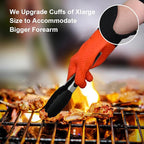 GEEKHOM BBQ Gloves Heat Resistant Oven Mitts - Image 3