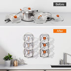 Durmmur 2 Pack Pot Lid Organizer Rack, 6-Tier Pot Lids Holder - Image 8