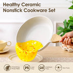 SENSARTE Nonstick Ceramic Cookware Set, PFAS & PFOA Free, Non Stick Healthy - Image 3
