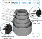 TILUCK Measuring Cups & Spoons Set, Stackable Cups and Spoons, Nesting Measure - Image 4