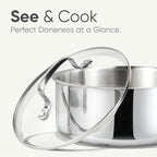CAROTE 1.5Qt Stainless Steel Saucepan, Non-Toxic 3-Ply Stainless Steel Cookware - Image 4